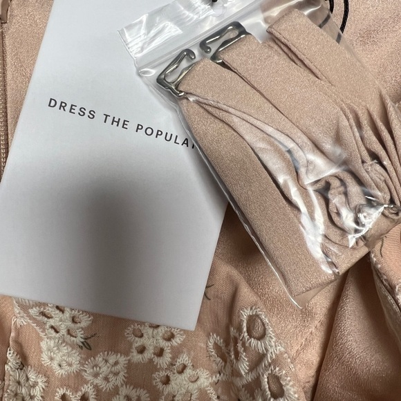 Dress the Population Blush Multi River Off The Shoulder Midi Dress NWT S - Picture 5 of 12